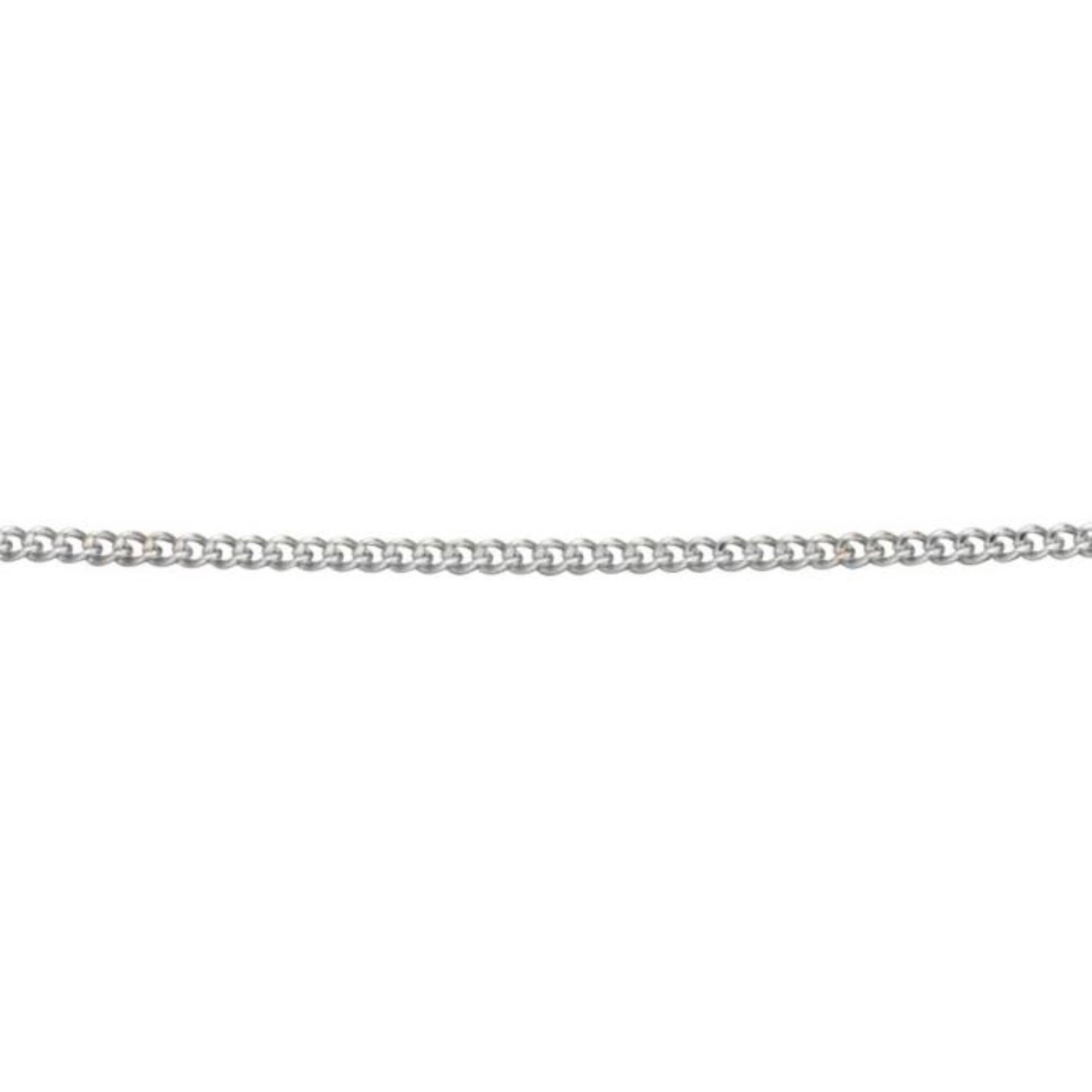 Elements Gold GN200 0.6mm Curb Chain 46cm in 9ct White Gold – H S Johnson