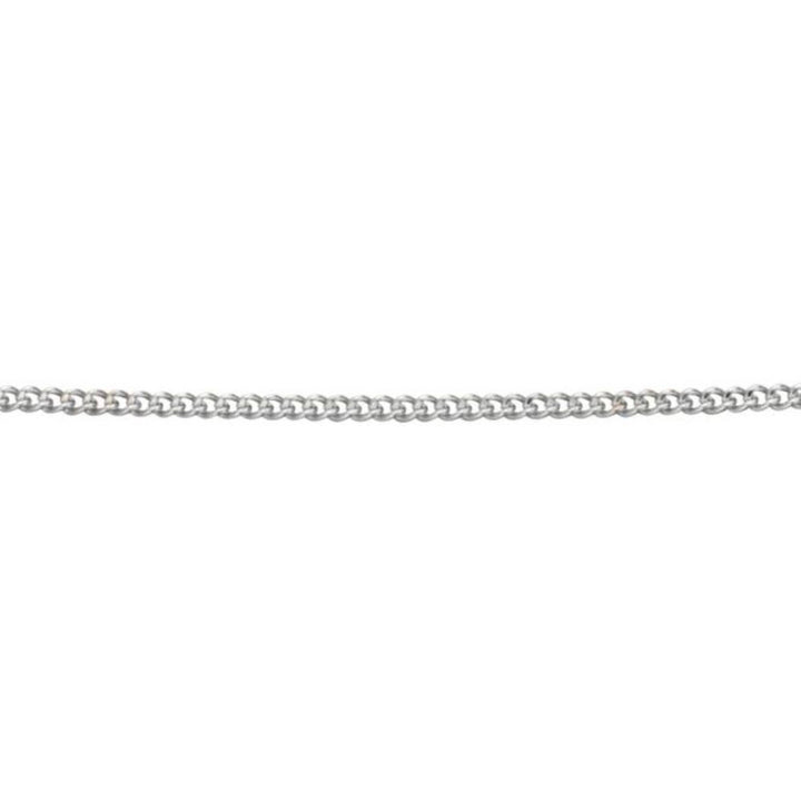 Elements Gold GN200 0.6mm Curb Chain 46cm in 9ct White Gold