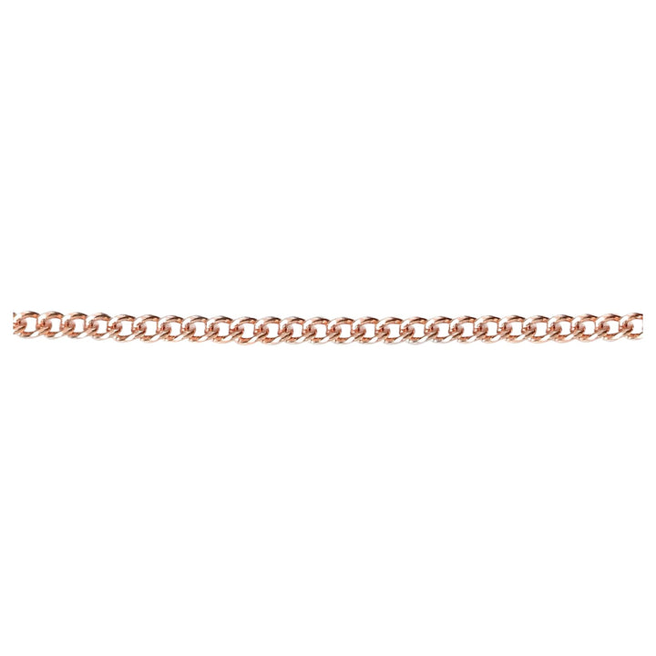 Elements Gold GN219 0.8mm Diamond Cut Curb Necklace in 9ct Rose Gold