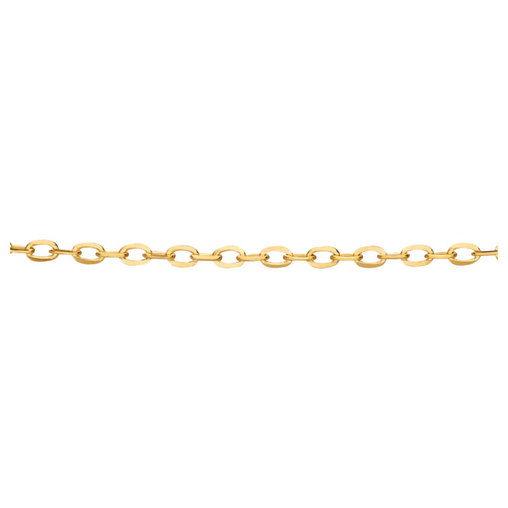 Elements Gold GN277 0.8mm Cut Trace Necklace in 9ct Gold