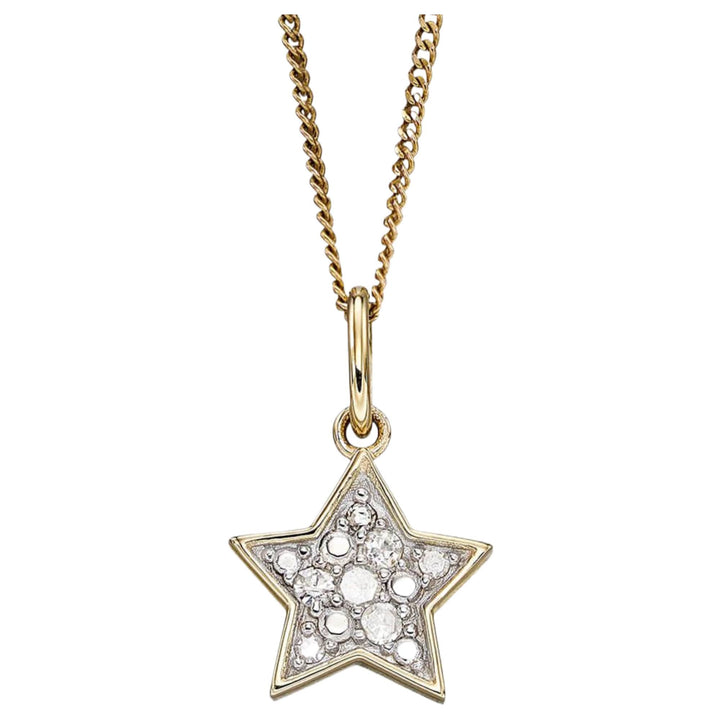 Elements Gold GP2188 Star Pendant With Diamonds in 9ct Gold