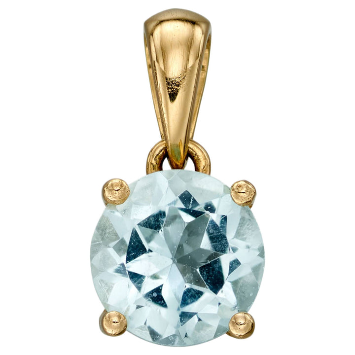 Elements Gold GP2191 March Birthstone Pendant in 9ct Gold