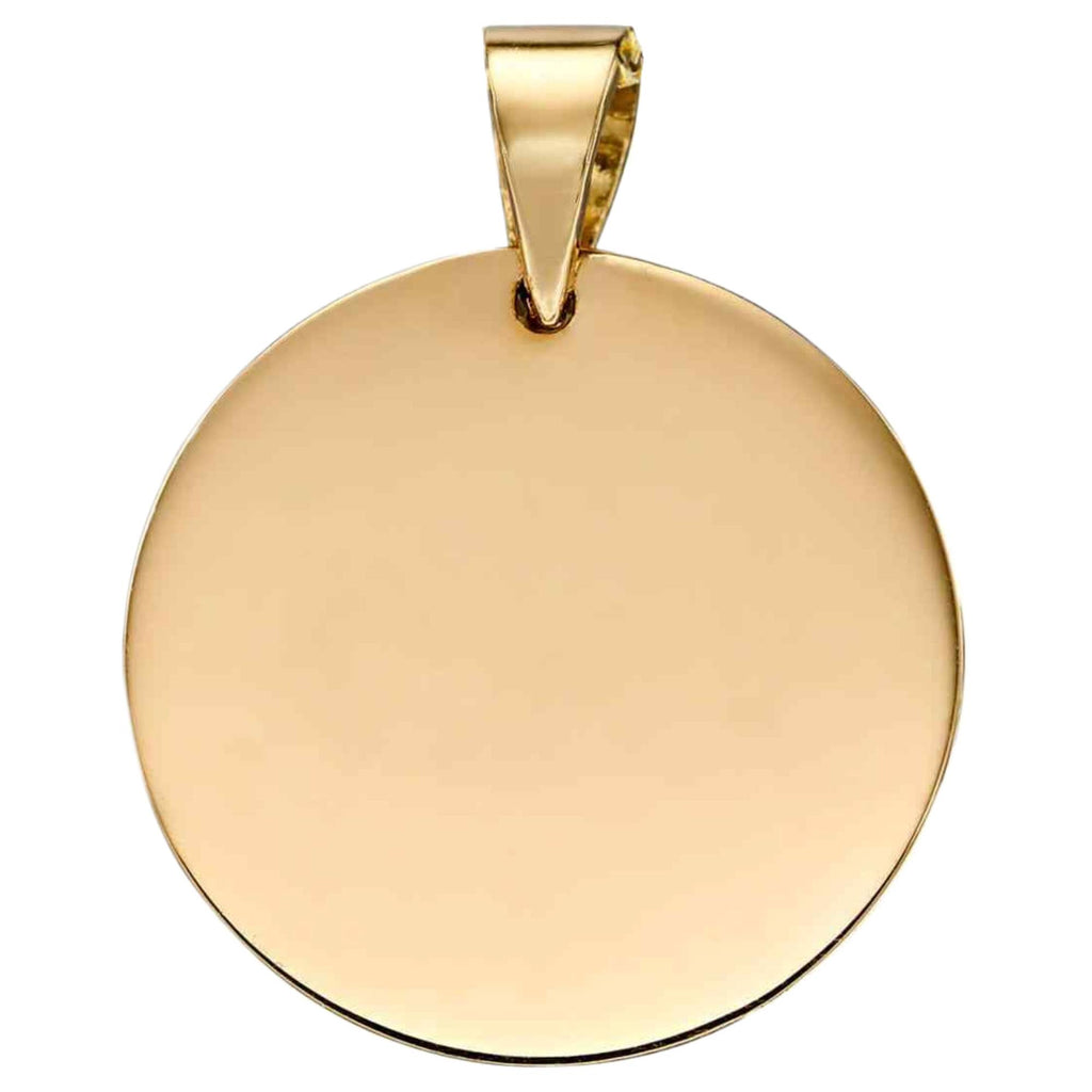 GP2226 Plain Engravable Disc Pendant