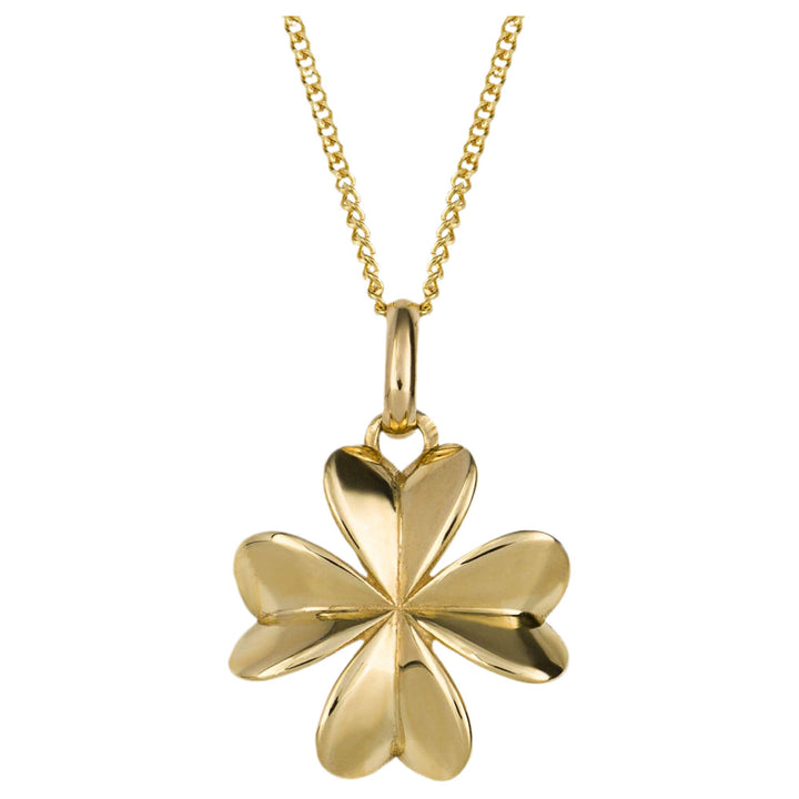 Elements Gold GP2296 Four Leaf Clover Pendant in 9ct Gold