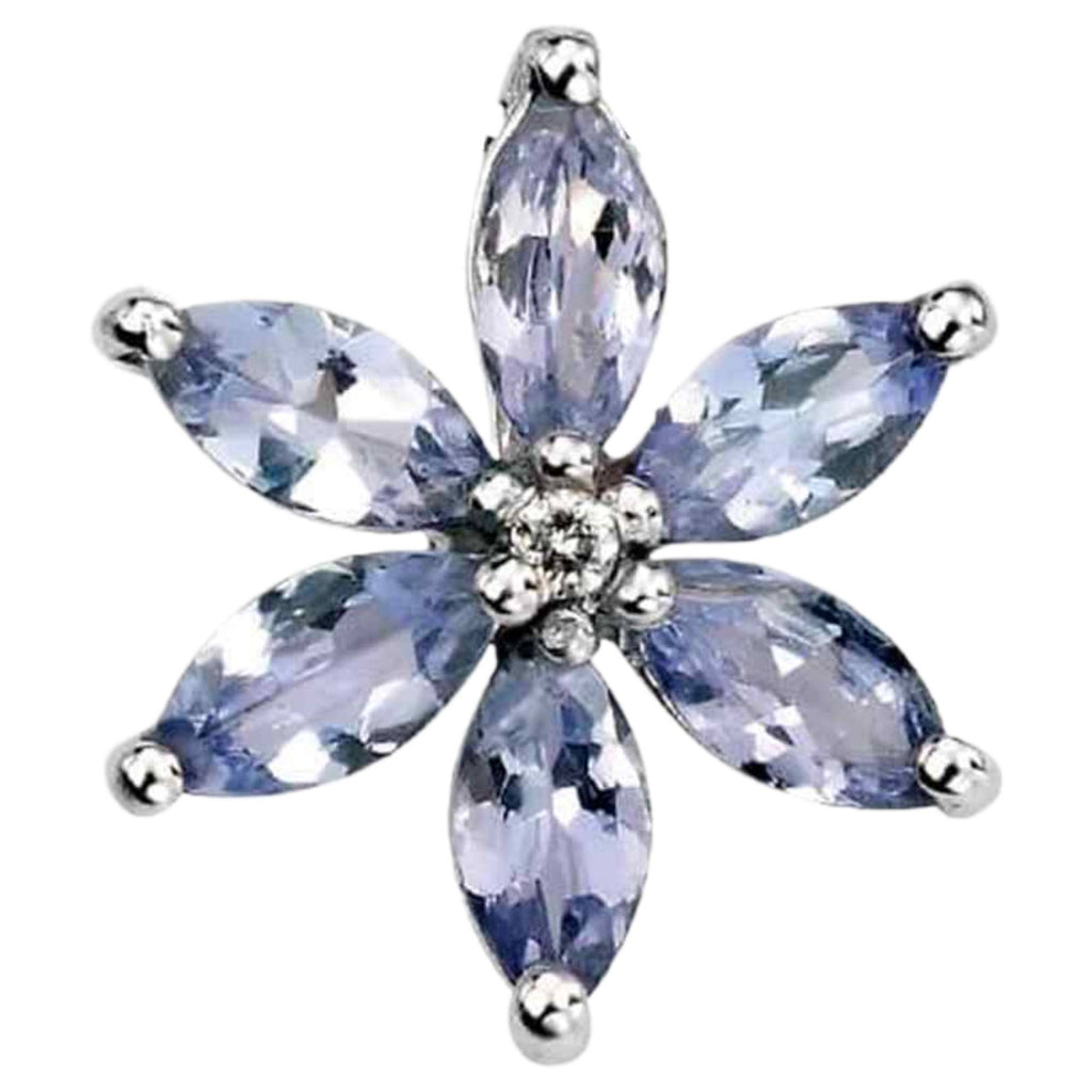 GP781M Tanzanite Flower Diamond Pendant