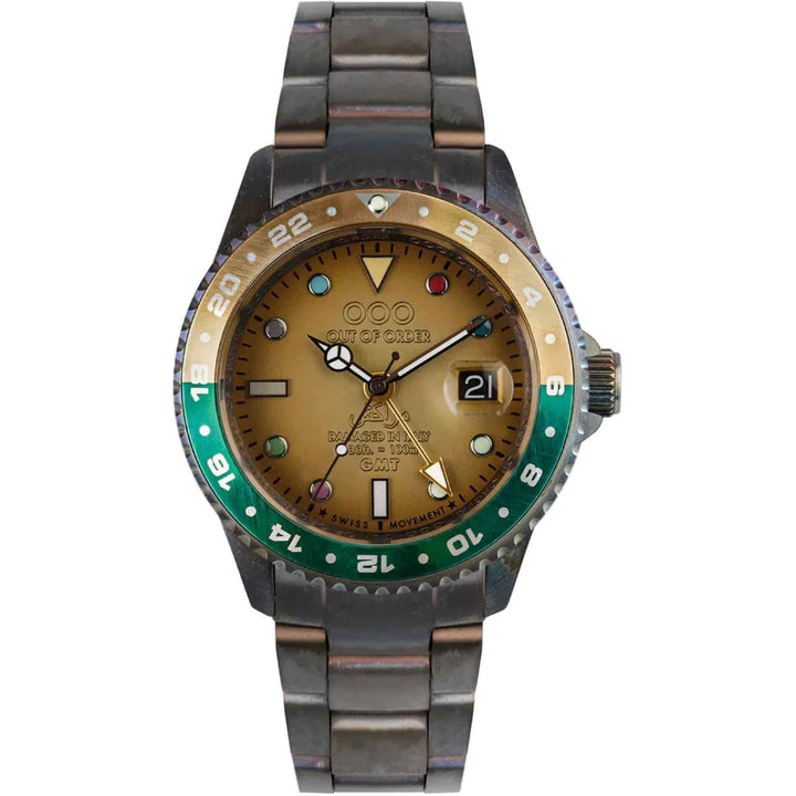 Out Of Order 001-19.MA Men's Marakesh Ultra Distressed GMT Wristwatch