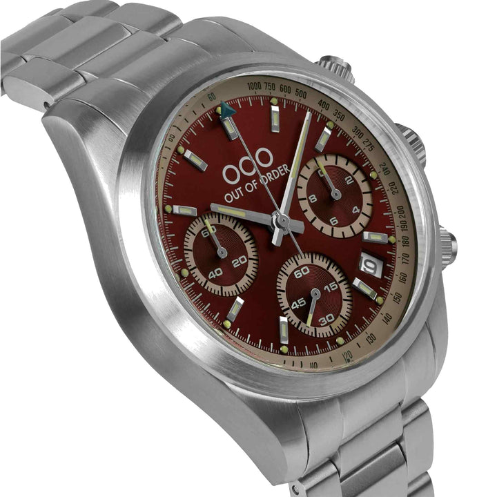 Out Of Order 001-23.RS.AC.SS Men's Red Sporty Cronografo Wristwatch