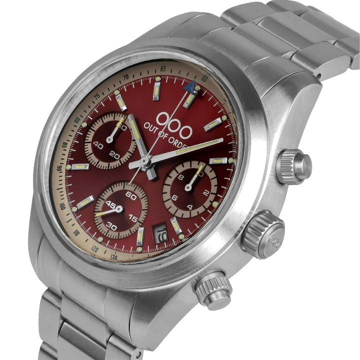 Out Of Order 001-23.RS.AC.SS Men's Red Sporty Cronografo Wristwatch