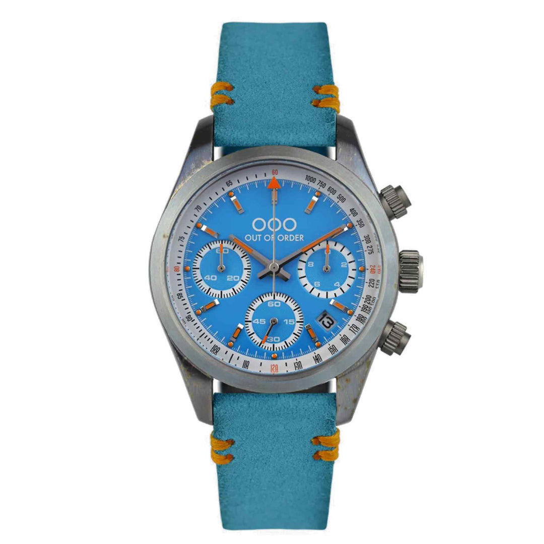 Out Of Order 001-23.AZ.AZ Men's Sporty Cronografo Azure Wristwatch (8116623802594)