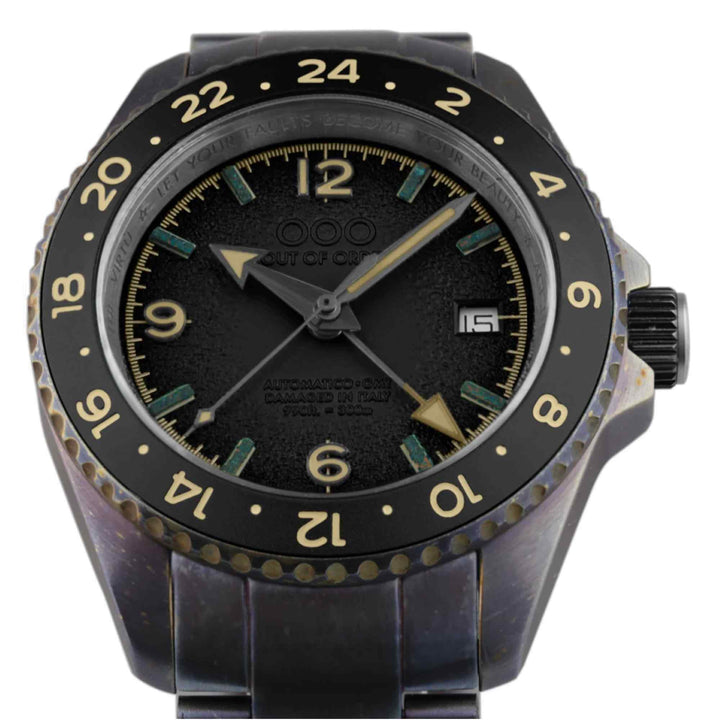Out Of Order 001-24.NE Men's Automatic Black Trecento Wristwatch (8116693467362)
