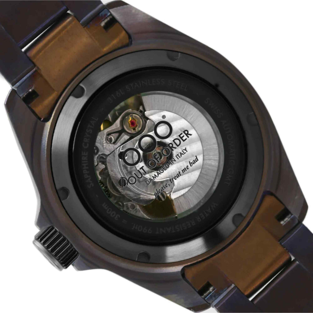 Out Of Order 001-24.NE Men's Automatic Black Trecento Wristwatch (8116693467362)