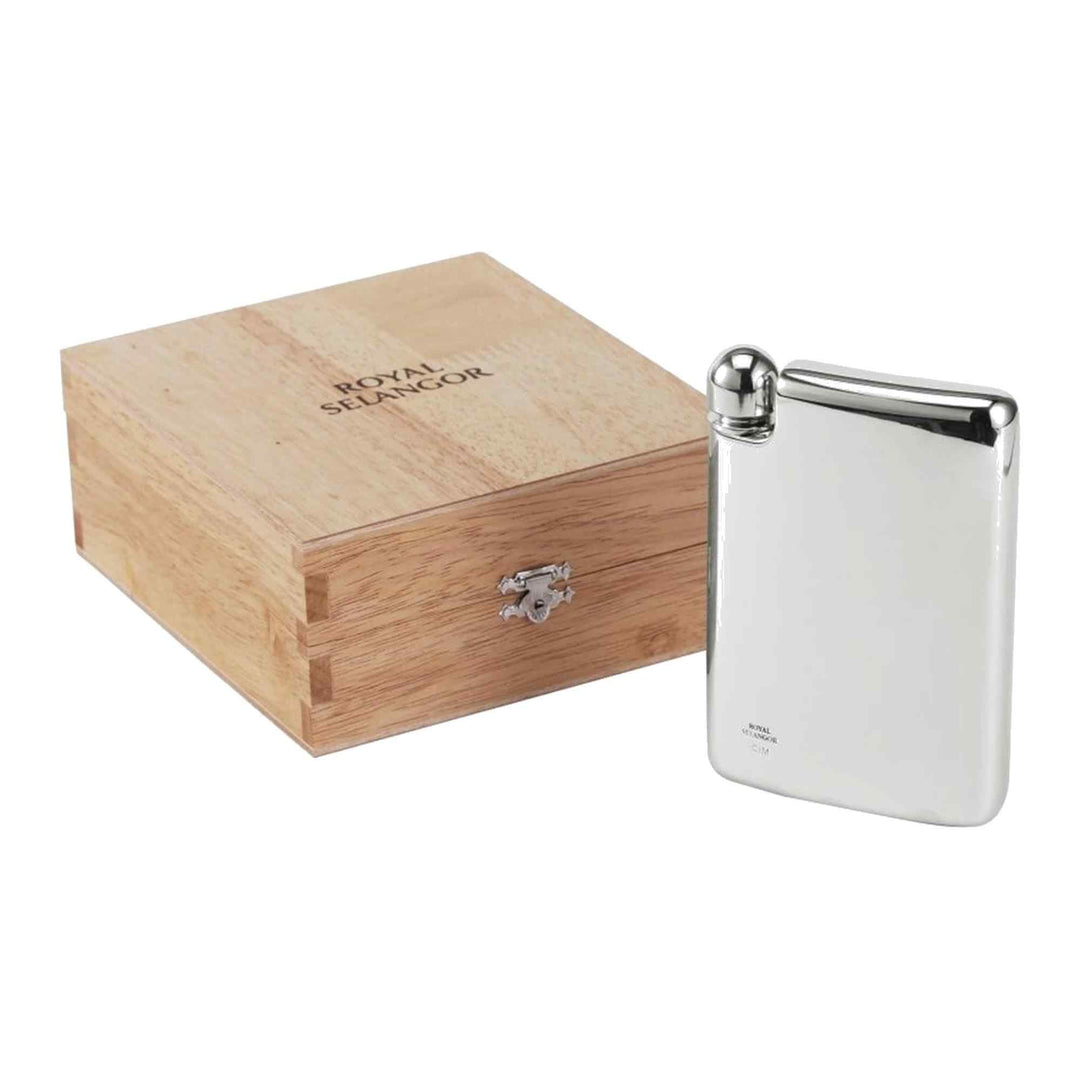 Royal Selangor 0E0876 16cl Hip Flask in Wooden Gift Box