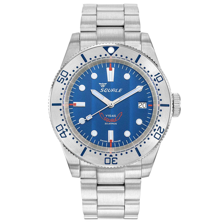 Squale 1545SSBLC.AC Blue Dial Steel Bracelet Wristwatch