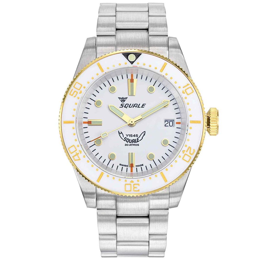 Squale 1545WTWT.AC 1545 White Bracelet Wristwatch
