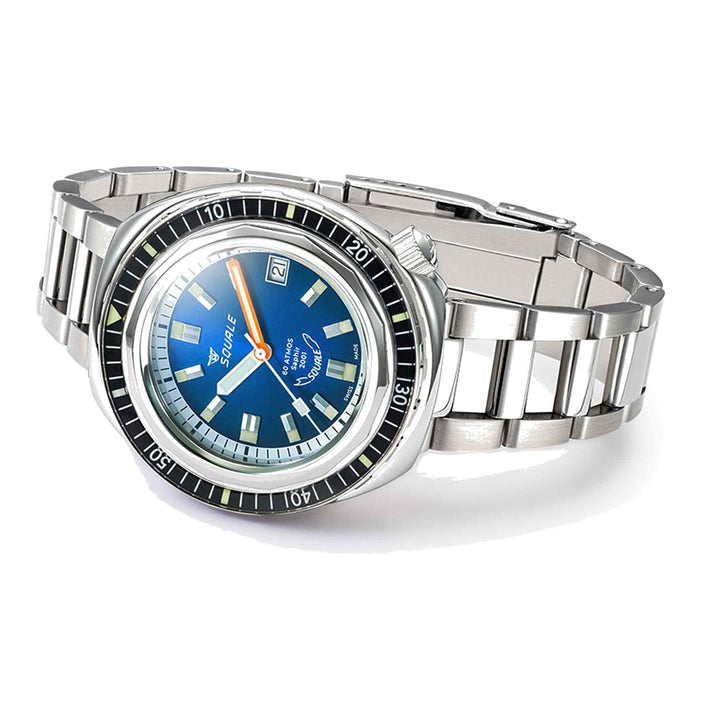 Squale 2001BKBL.AC Men's 2001 Sunray Blue Automatic Wristwatch