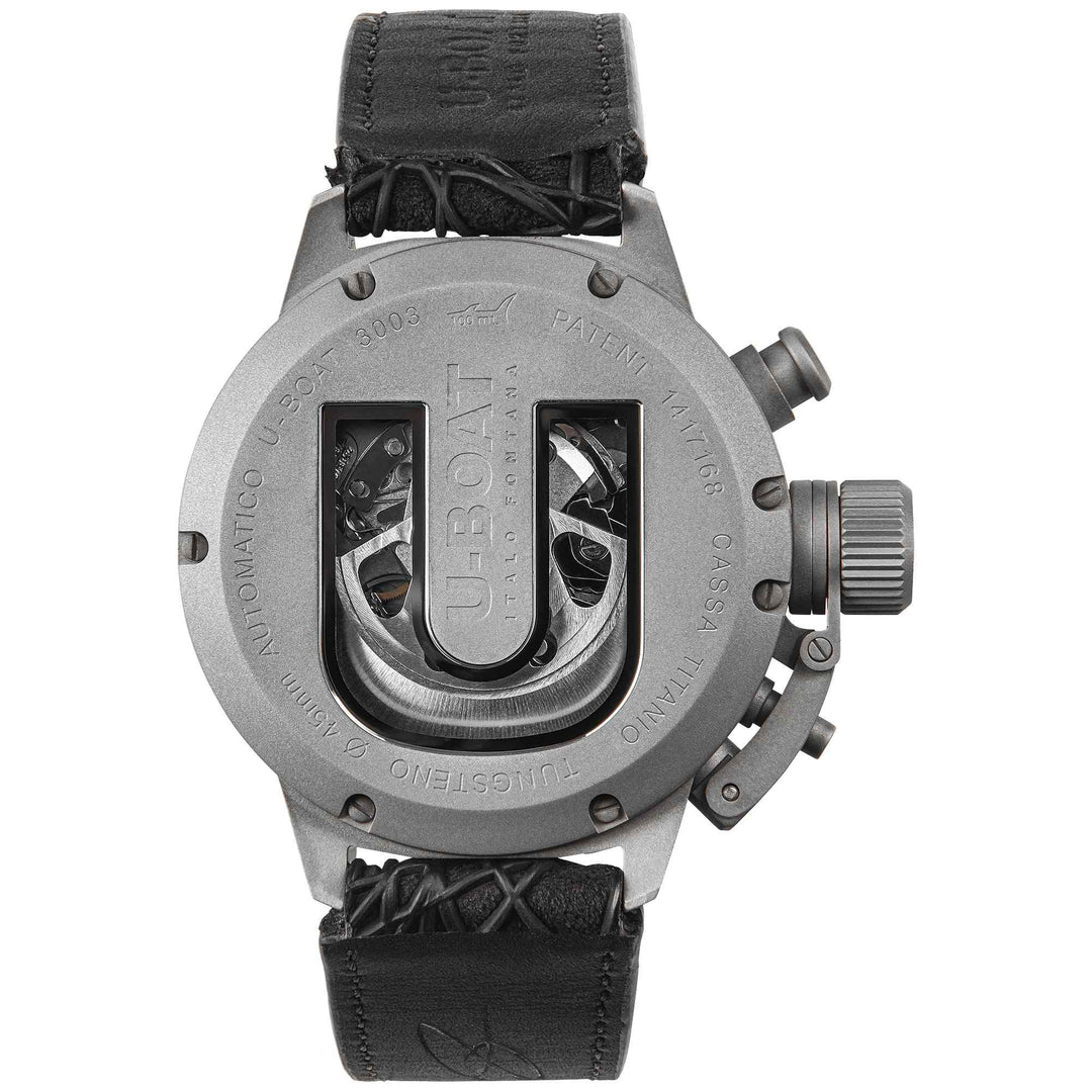 U-Boat 3003 Classico 45 Titanium Tungsten Blue Wristwatch