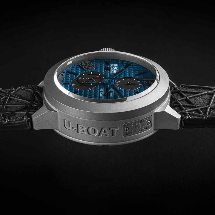 U-Boat 3003 Classico 45 Titanium Tungsten Blue Wristwatch
