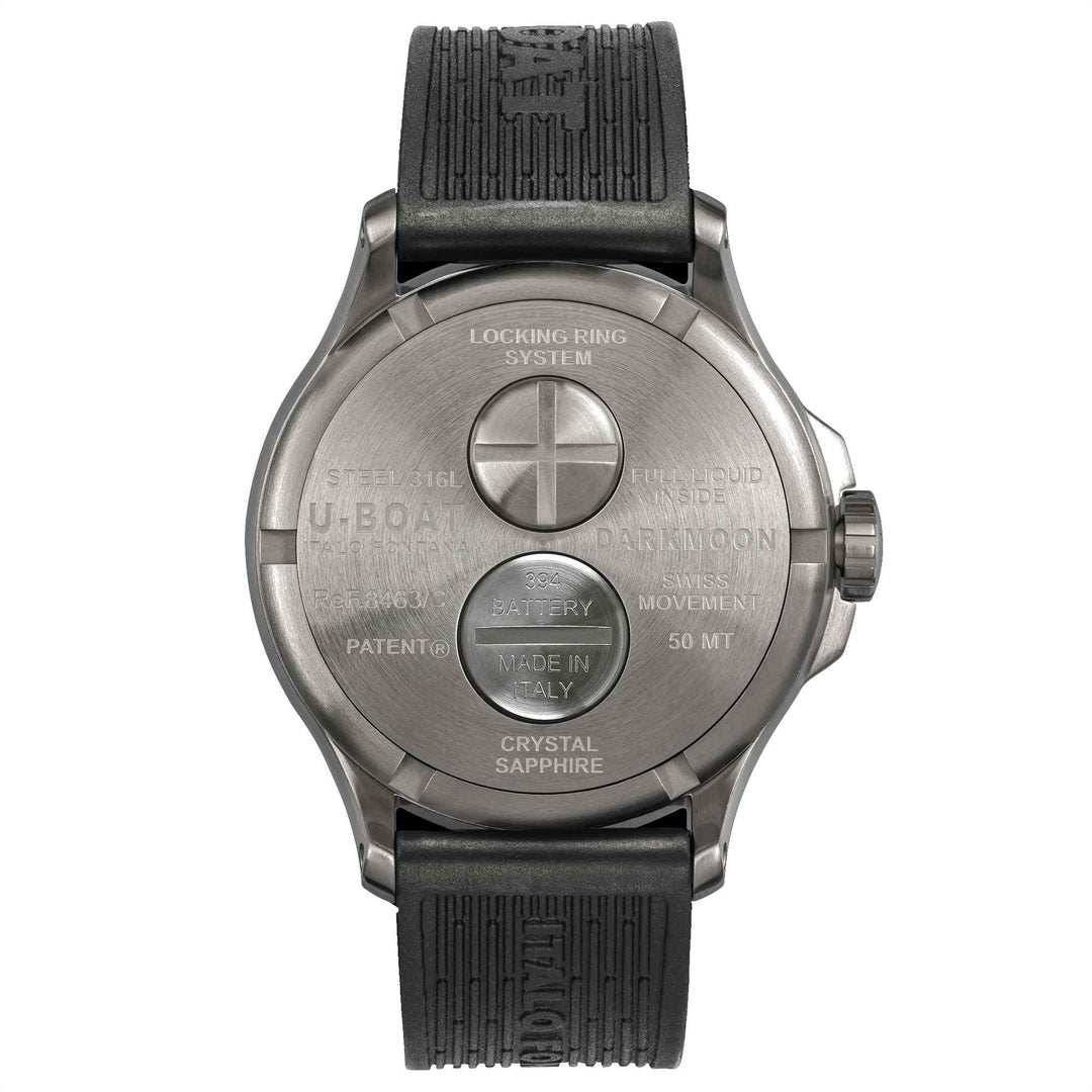 U-Boat 8463/C Darkmoon 44mm Black SS Wristwatch