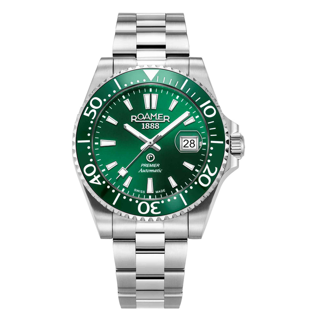 Roamer 986983 41 75 20 Men's Premier Green Dial Automatic Wristwatch (8115363578082)