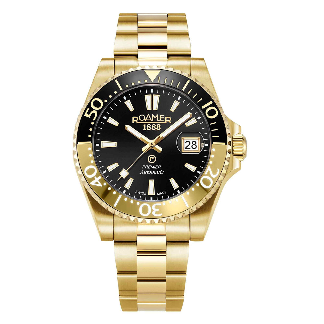 Roamer 986983 48 85 20 Men's Premier Black Dial Automatic Wristwatch (8115340673250)