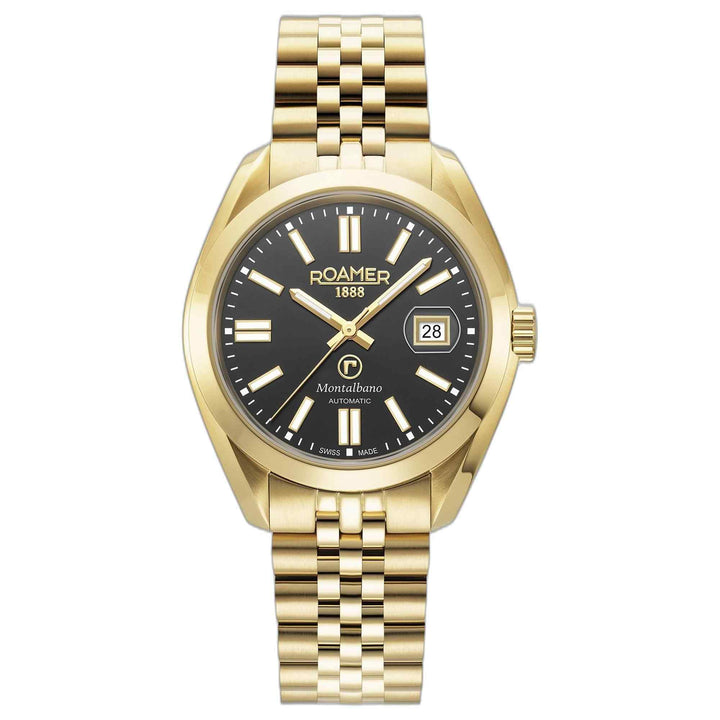 Roamer 996983 46 85 20 Men's Montalbano Black Dial Automatic Wristwatch