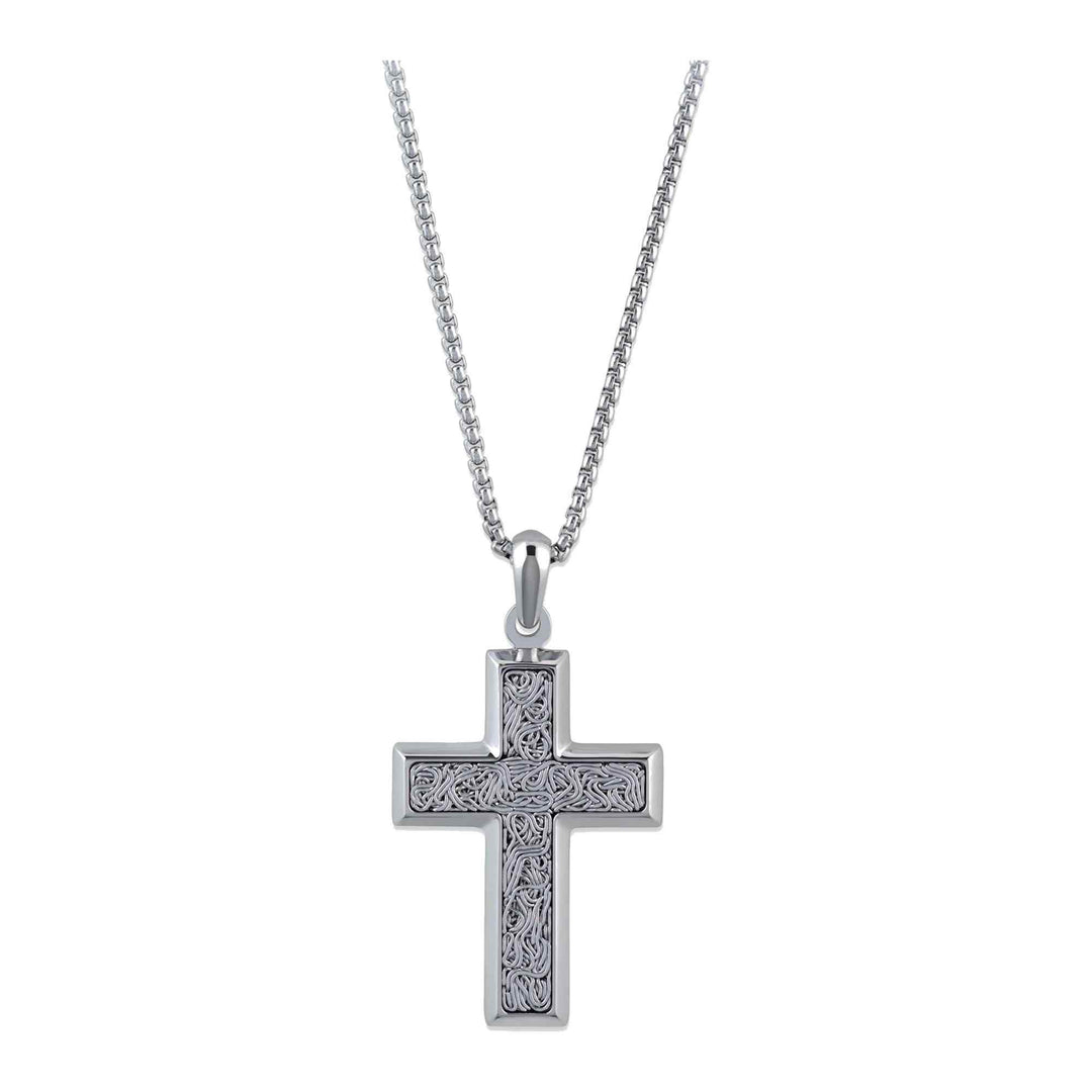 Unique & Co AN-133/50CM Men's Stainless Steel Cross Necklace