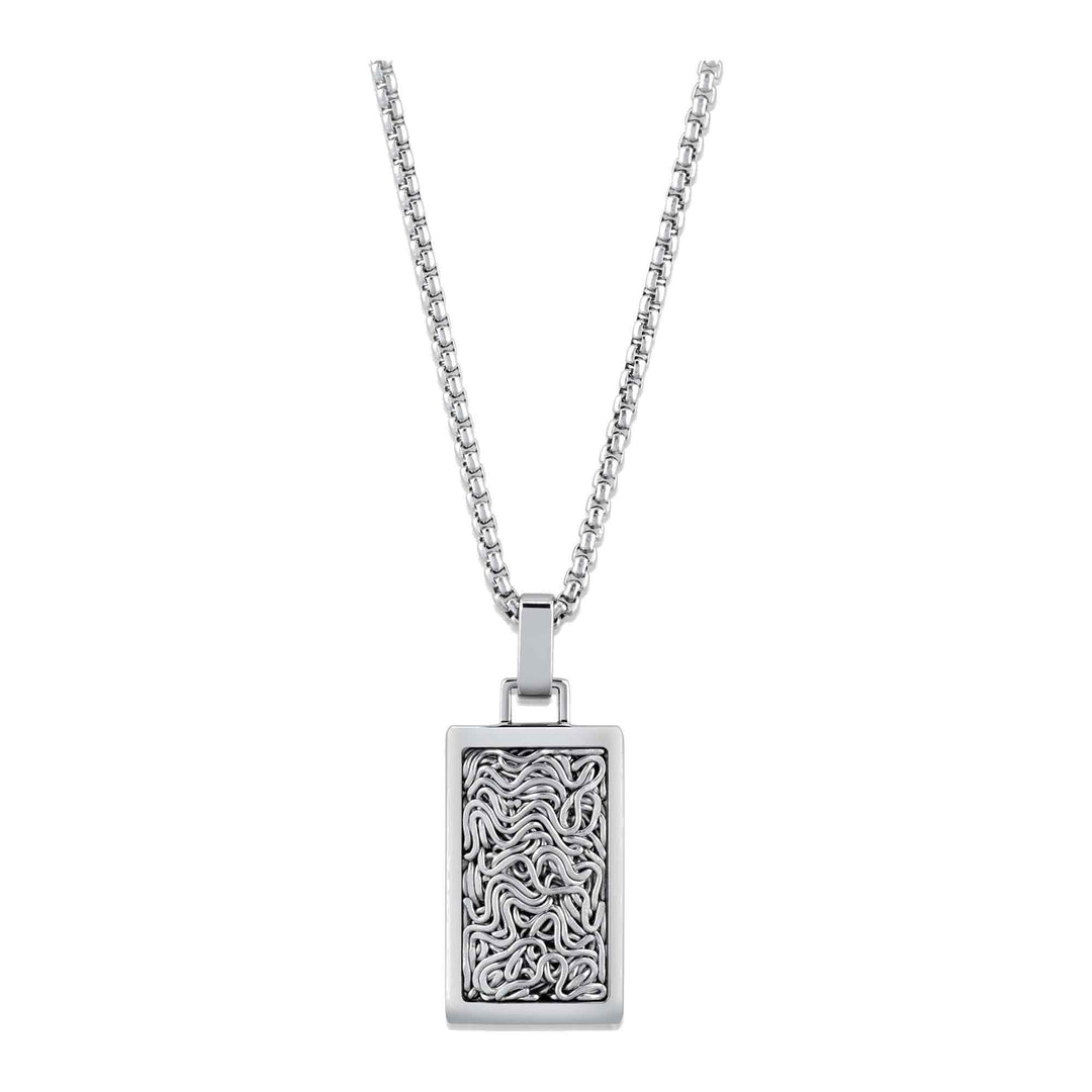 Unique & Co AN-139/50CM Men's Stainless Steel Matte And Polished Necklace