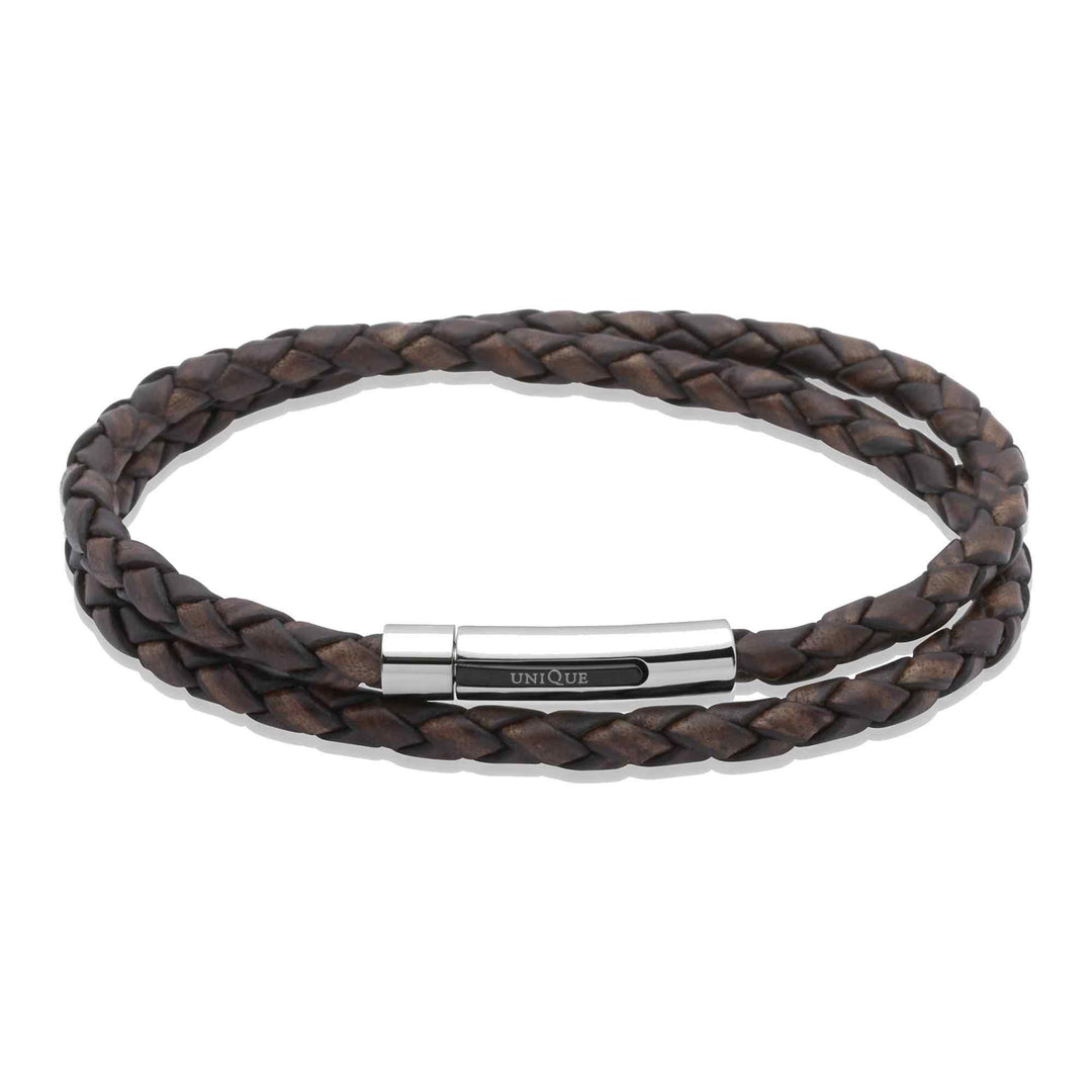 Unique & Co B171ADB/21CM Men's Leather Bracelet