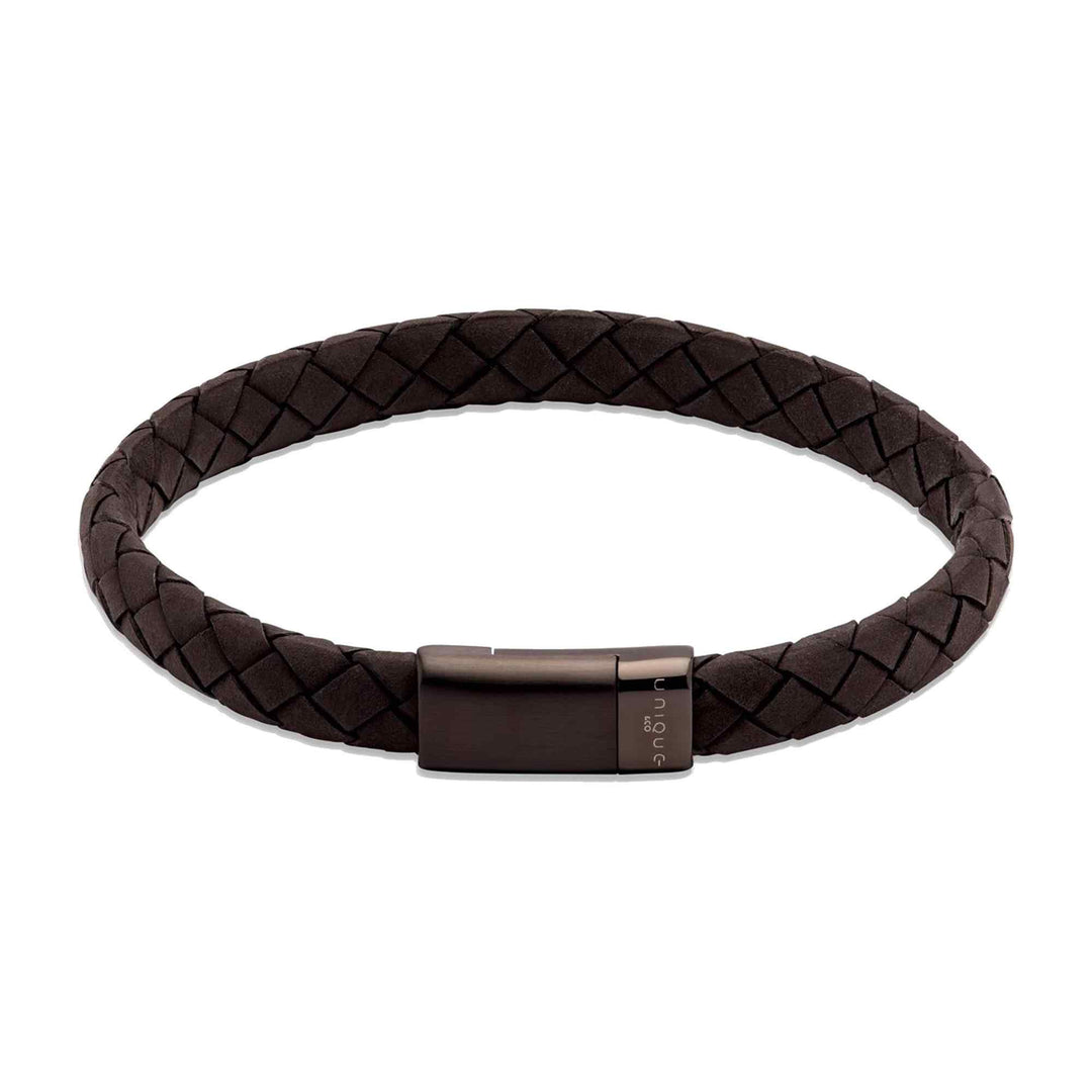 Unique & Co B454BL/21CM Men's Leather Bracelet