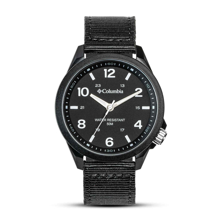 Columbia CSS10-102 Crestview Black Dial Nylon Strap Wristwatch