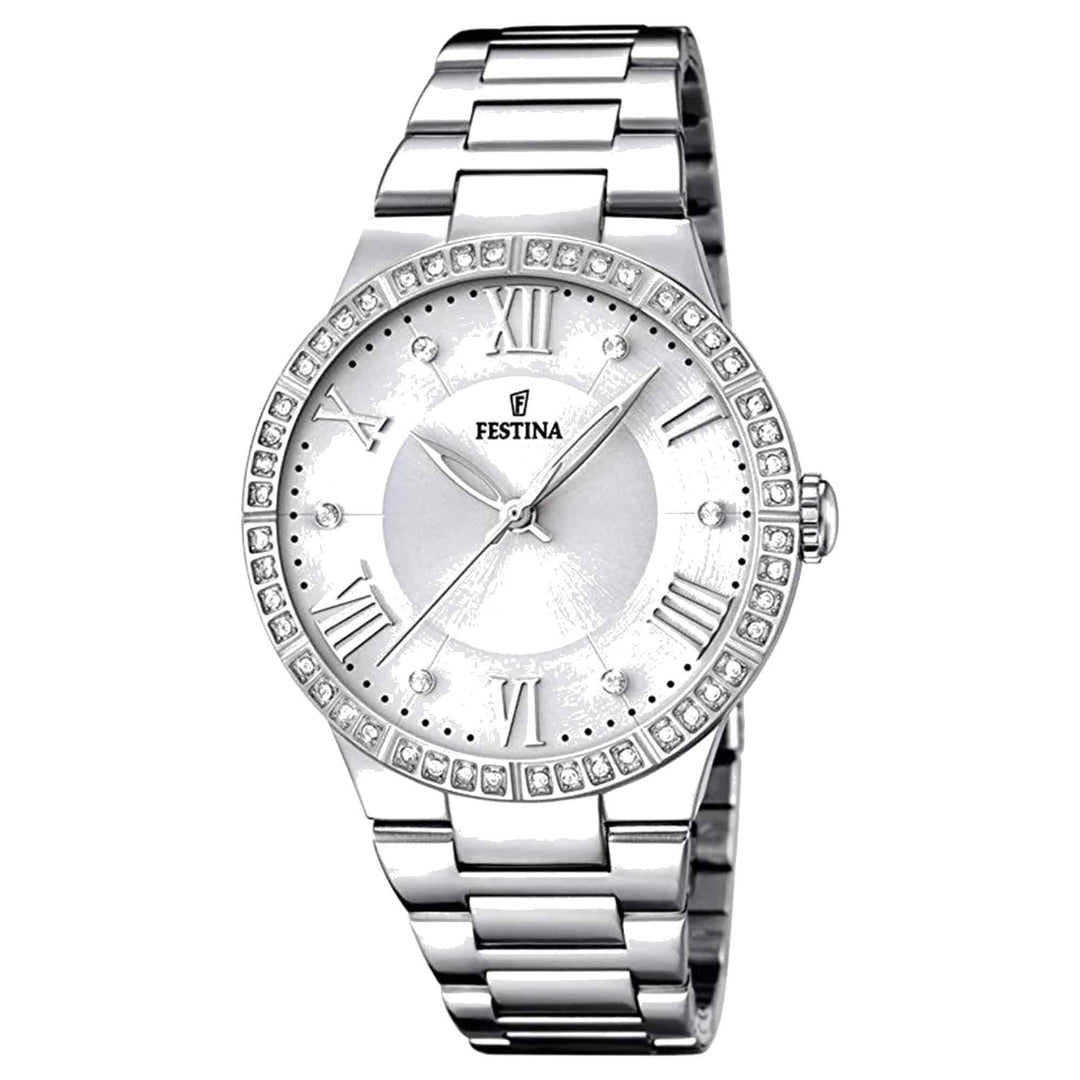 Festina F16719/1 Women's Boyfriend White Dial Wristwatch
