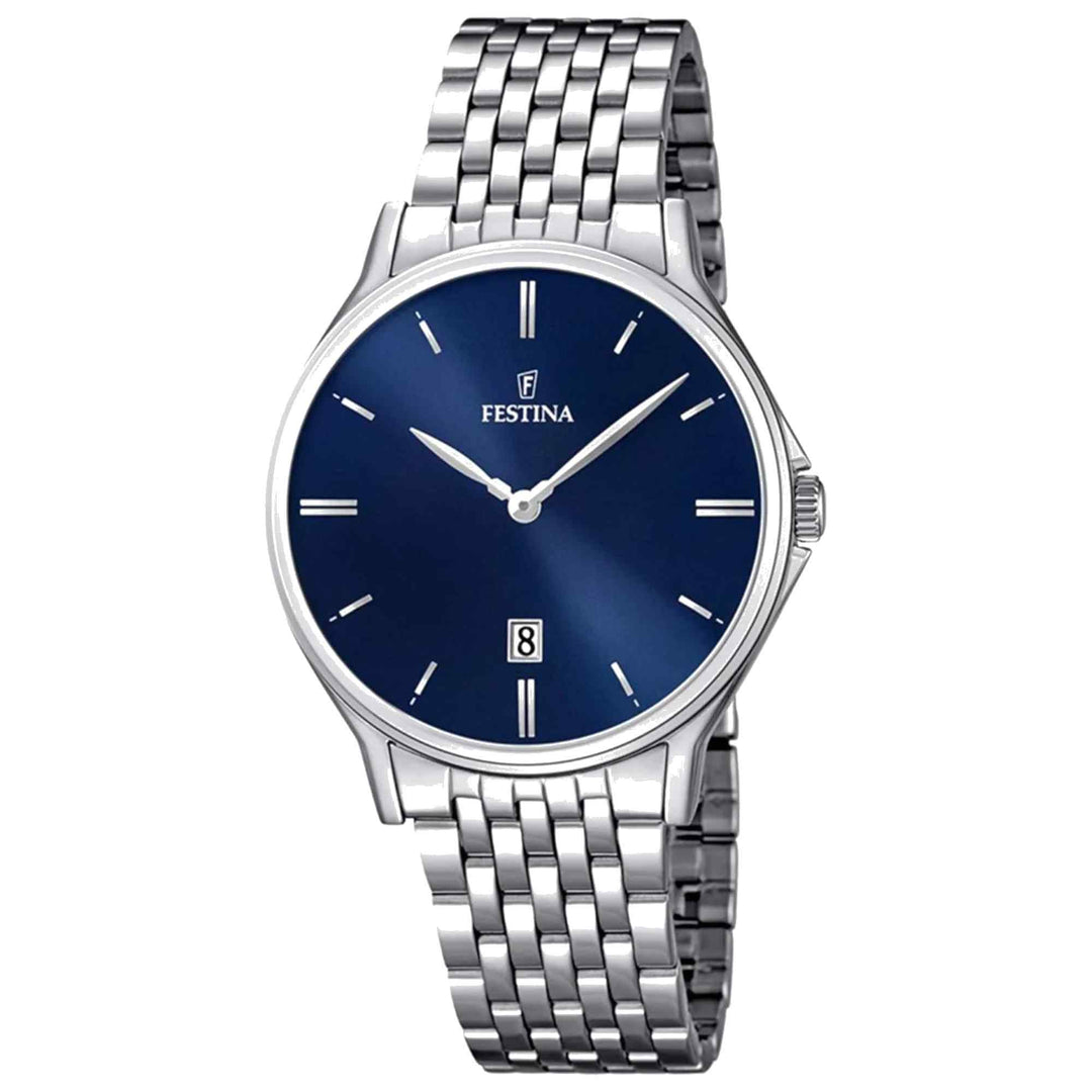 Festina F16744/3 Men's Classic Blue Dial Wristwatch