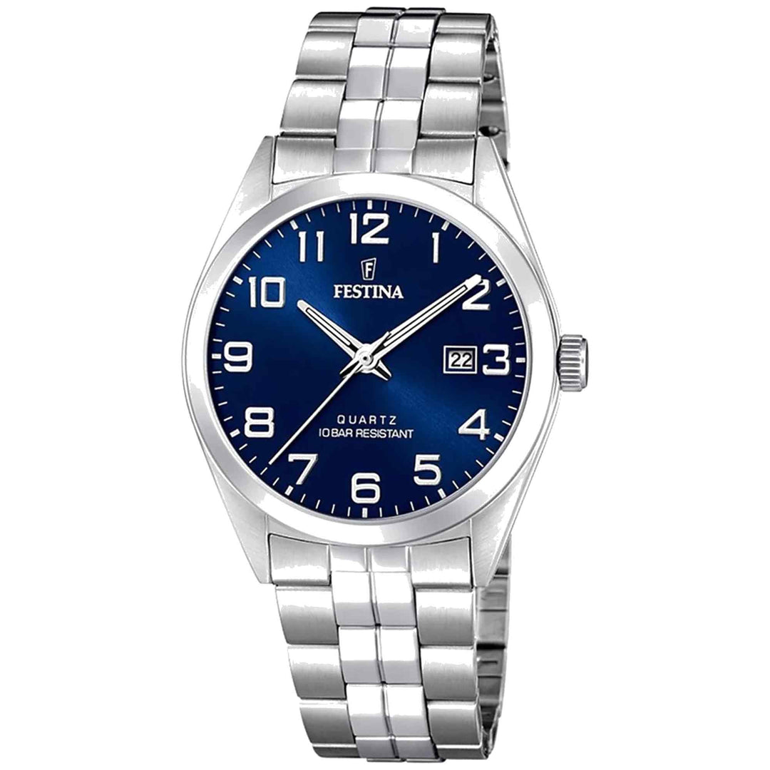 Festina F20437/3 Men's Classic Blue Dial Wristwatch