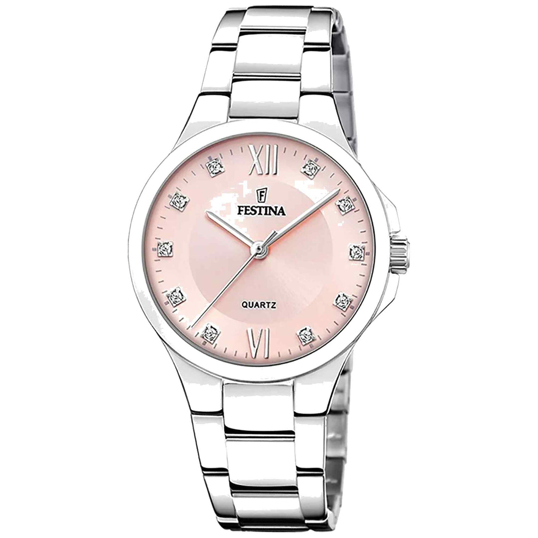 Festina F20582/2 Women's Classic Pink Dial Wristwatch