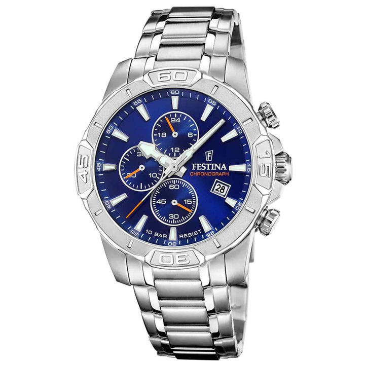 Festina F20704/2 Men's Blue Timeless Chronograph Wristwatch