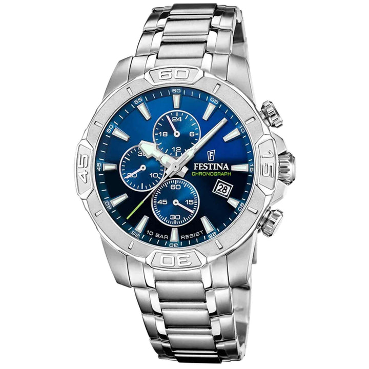 Festina F20704/4 Men's Blue Timeless Chronograph Wristwatch