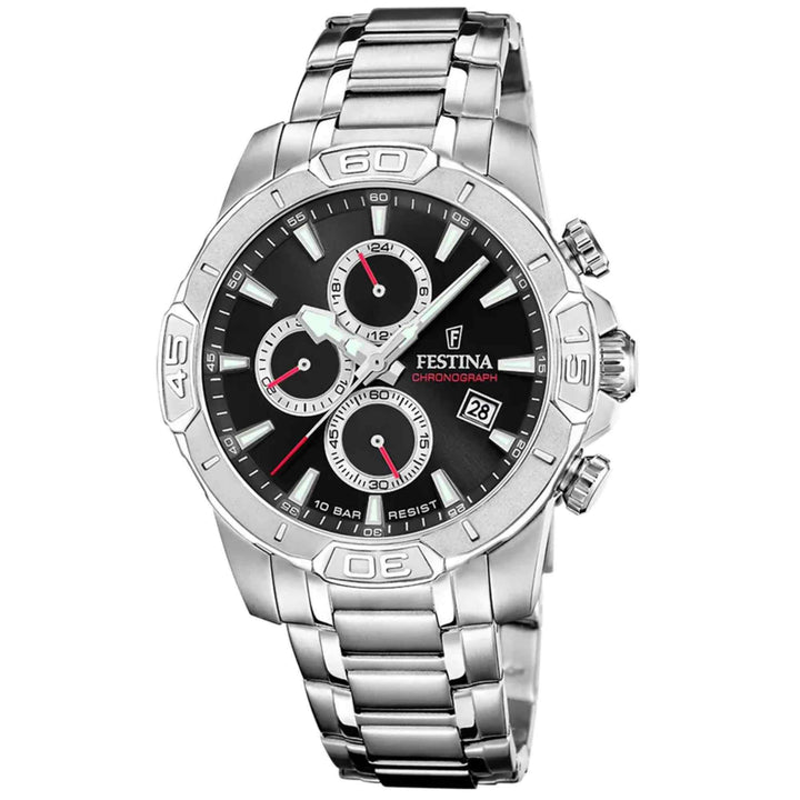Festina F20704/6 Men's Black Timeless Chronograph Wristwatch