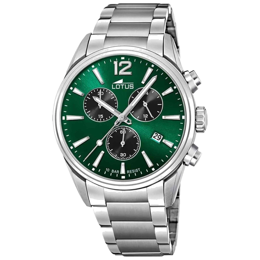 Lotus L18690/4 Men's Green Dial Chronograph Wristwatch