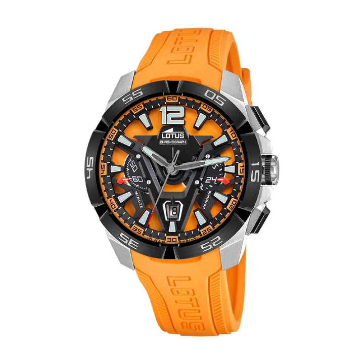 Lotus L18944/3 Men's Vortex Orange Rubber Chronograph Wristwatch