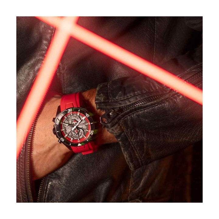 Lotus L18945/5 Men's Vortex Red Rubber Chronograph Wristwatch