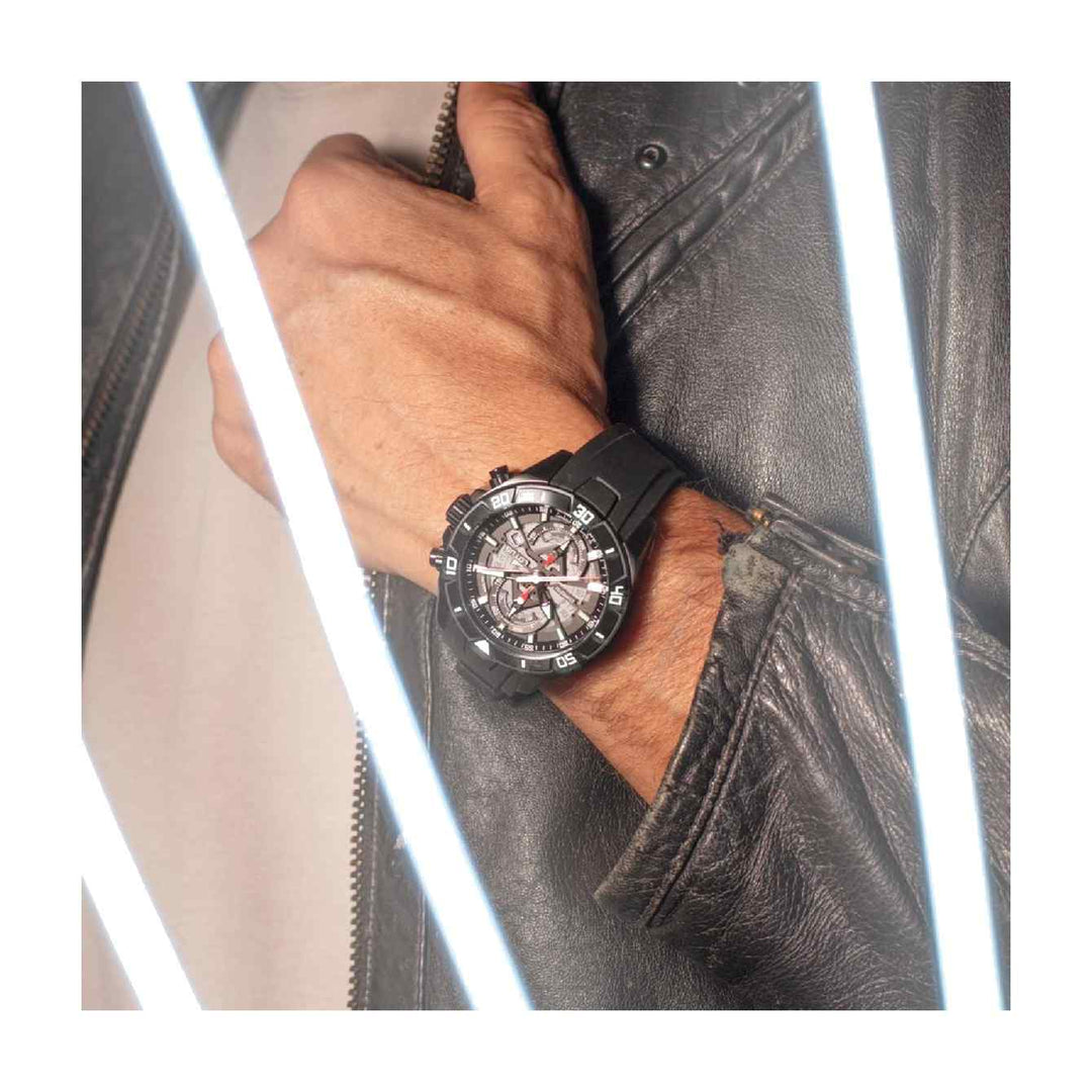 Lotus L18945/6 Men's Vortex Black Rubber Chronograph Wristwatch