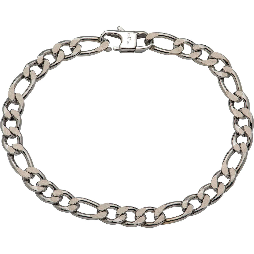 Unique & Co LAB-182/21CM Men's Figaro Matte And Polished Bracelet