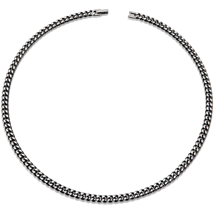 Unique & Co LAK-231/50CM Men's Steel Matte And Polished Black IP Necklace
