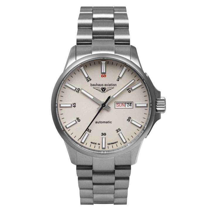 Bauhaus Aviation 2866M5 Men's Day Date Automatic Wristwatch