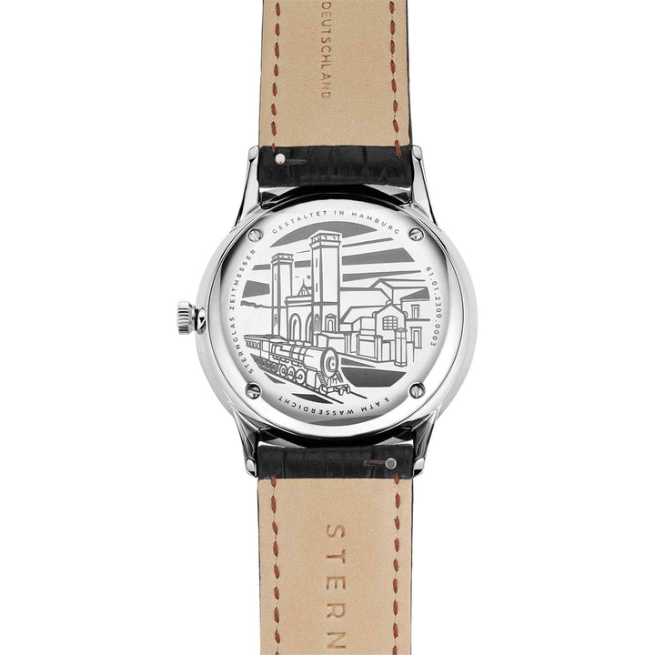 Sternglas S01-BE08-HE04 Men's Berlin Black Leather Strap Wristwatch