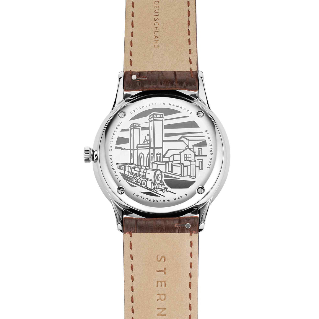 Sternglas S01-BE08-HE05 Men's Berlin Brown Leather Strap Wristwatch