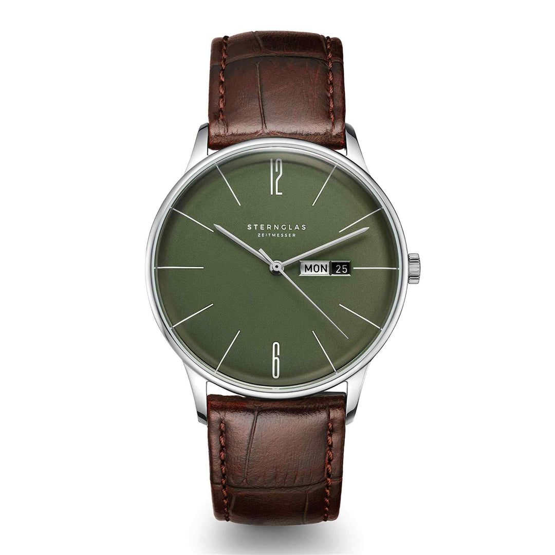 Sternglas S01-BE08-HE05 Men's Berlin Brown Leather Strap Wristwatch