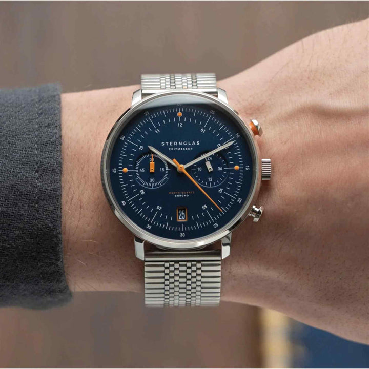 Sternglas S01-HC06-ME08 Men's Hamburg Chronograph Wristwatch
