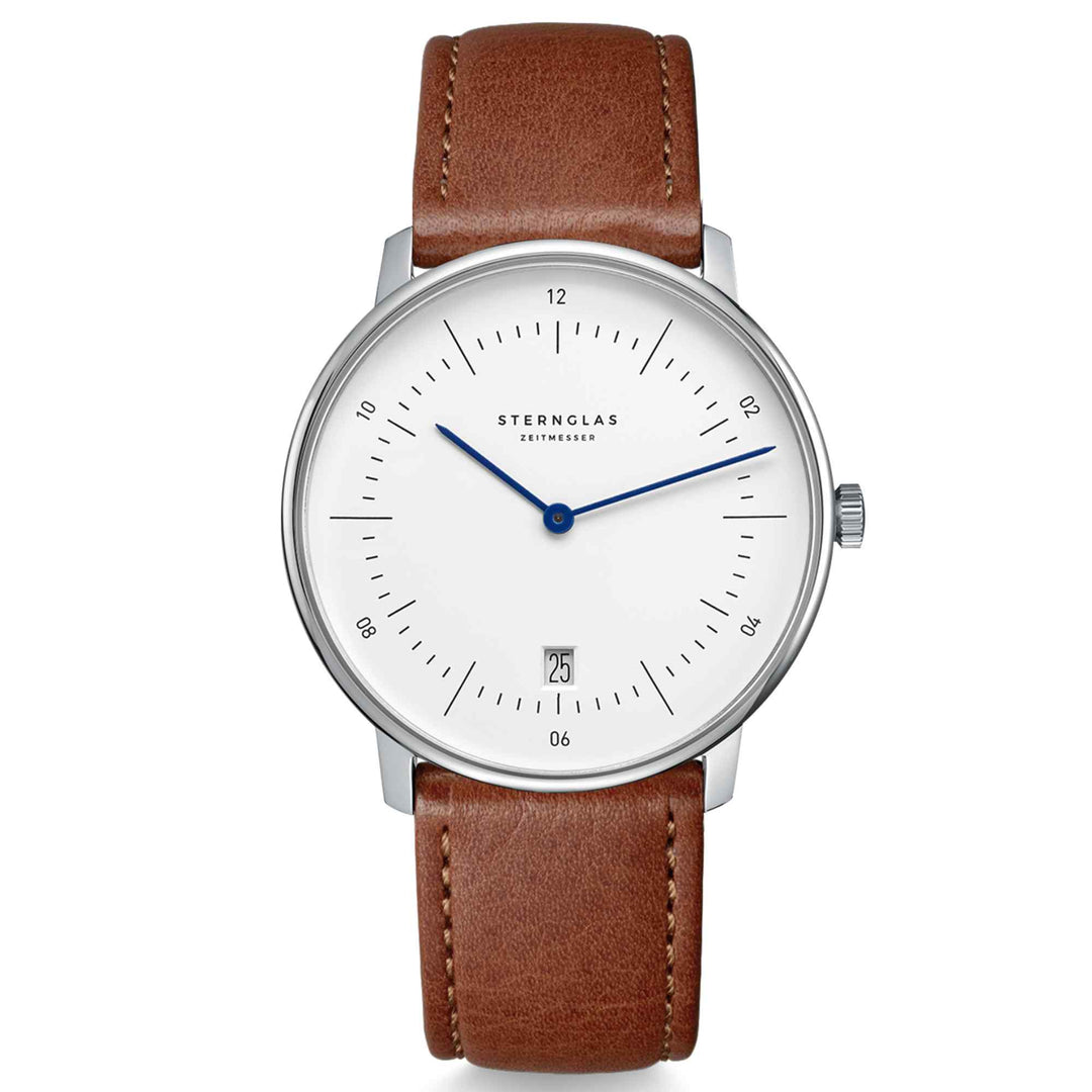Sternglas S01-NA01-MO02 Naos Brown Leather Strap Wristwatch