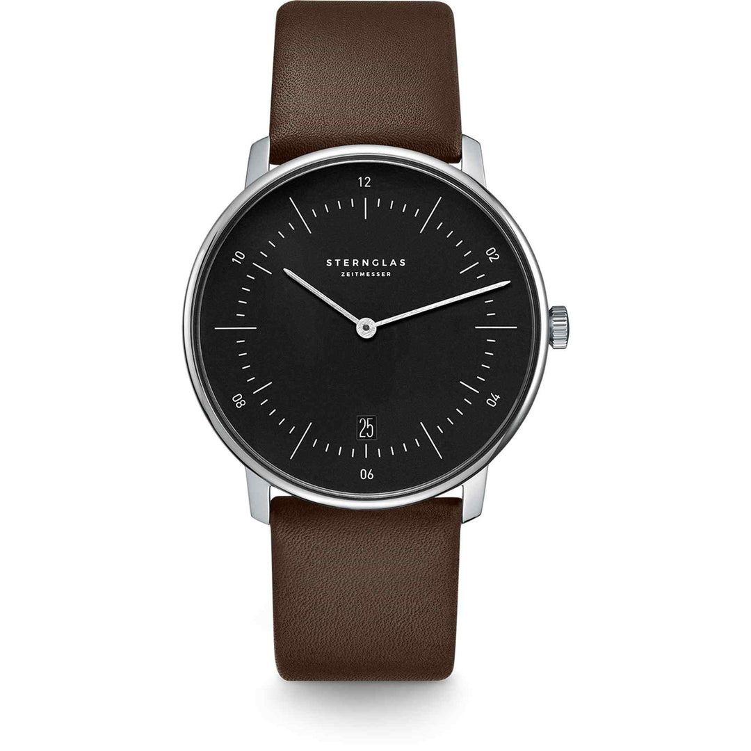Sternglas S01-NA03-PR04 Men's Naos Brown Leather Wristwatch (8148594524386)